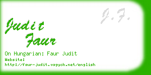 judit faur business card